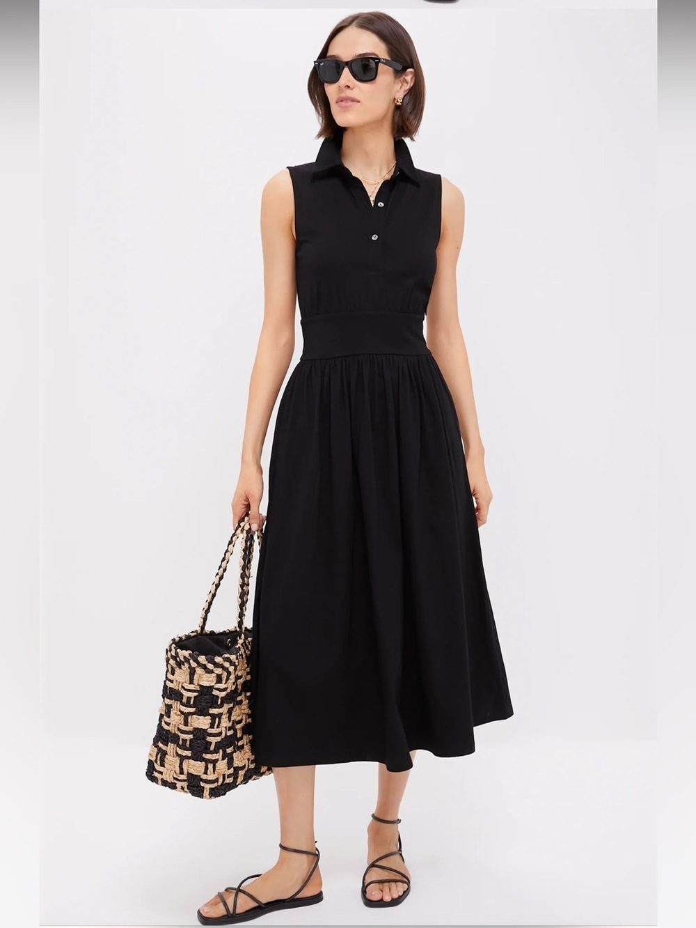 TUCKERNUCK Black Mikaela Midi Dress XXL